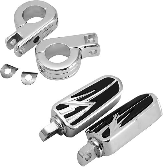 INNOGLOW Motorcycle Highway Footpegs Foot Pegs Footrest