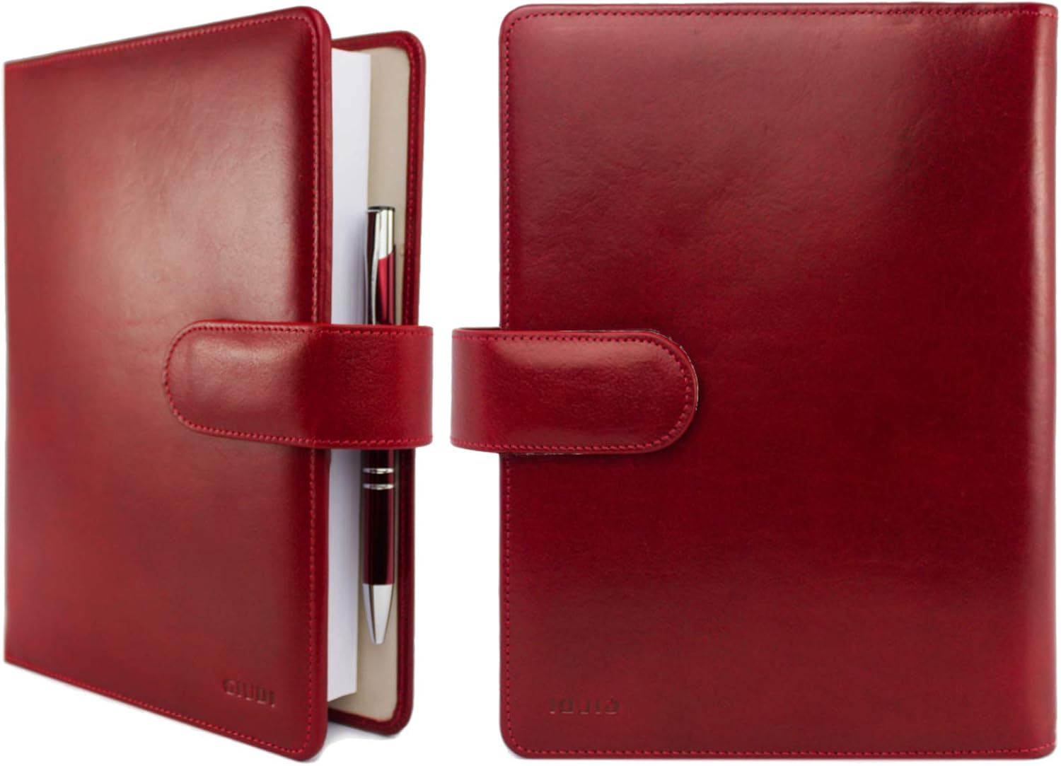 Giudi® leather organiser red real leather diary pocket organiser small