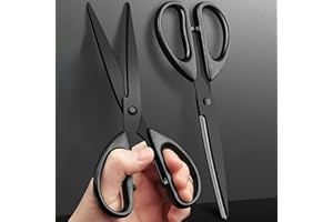 1pc of Large,Thick Black Scissors with a Black Anti-Rust Finish And a Non-Stick Coating,Suitable for Various Uses in Daily Ho