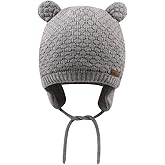 BAVST Baby Beanie Hat for Winter with Earfalp Cute Bear Kids Toddler Girls Boys Warm Knit Cap 0-2Years