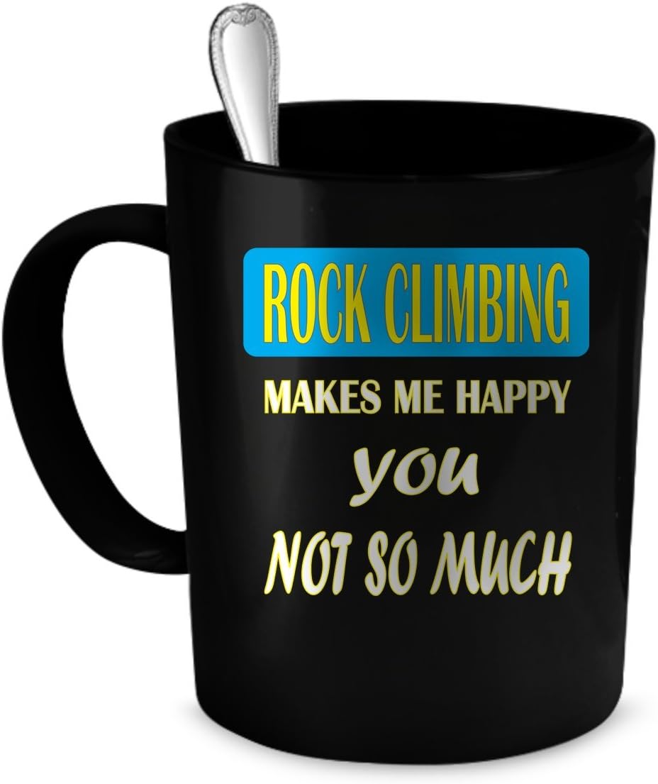 Rock climbing Coffee Mug. Rock climbing gift 11 oz. black