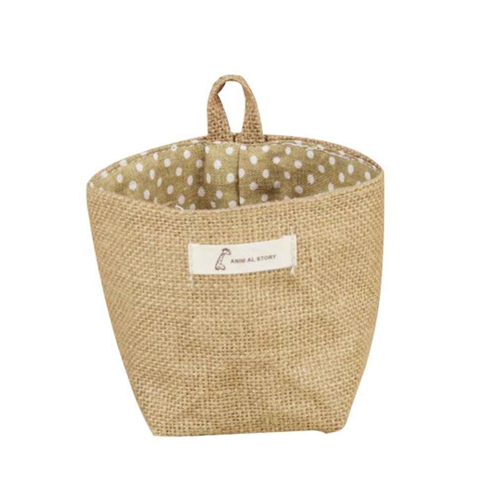 Leinen robuster Baumwolle Aufbewahrungstasche für Home Badezimmer Büro