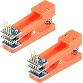 EC Buying 2Pcs 4Pin 2.54mm Single Row Test Clip Board Module Program Burning Clip Board 4 Pins PCB Burning Fixture Programmer Burning Clip Dupont Wire