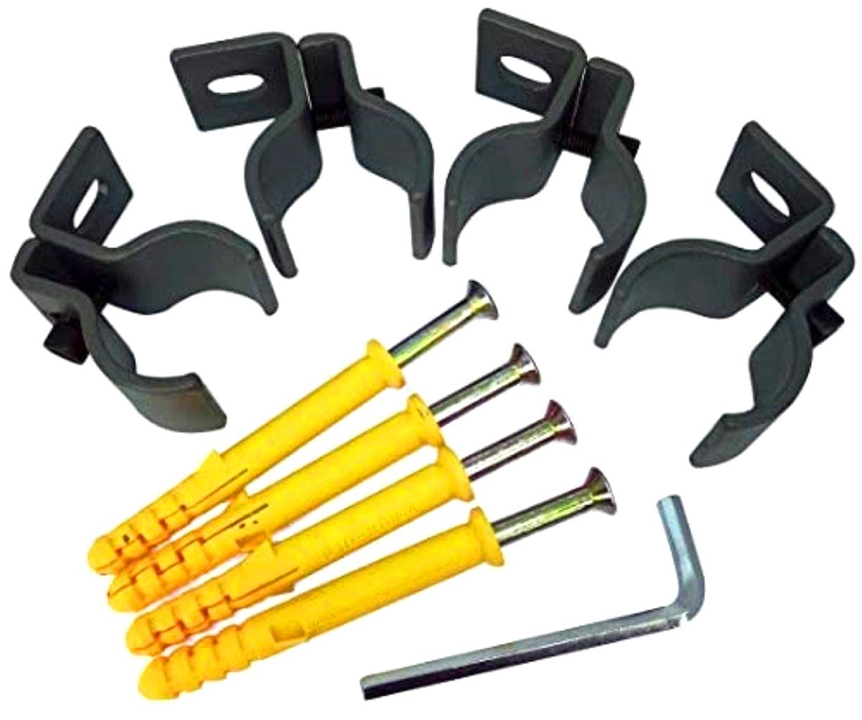 B&Z - Universal Vertical Designer Radiator Wall Mount Brackets with Free Fixing Kit” Patented Design - Convert & Flipable Supports Brackets (Single, Anthracite)