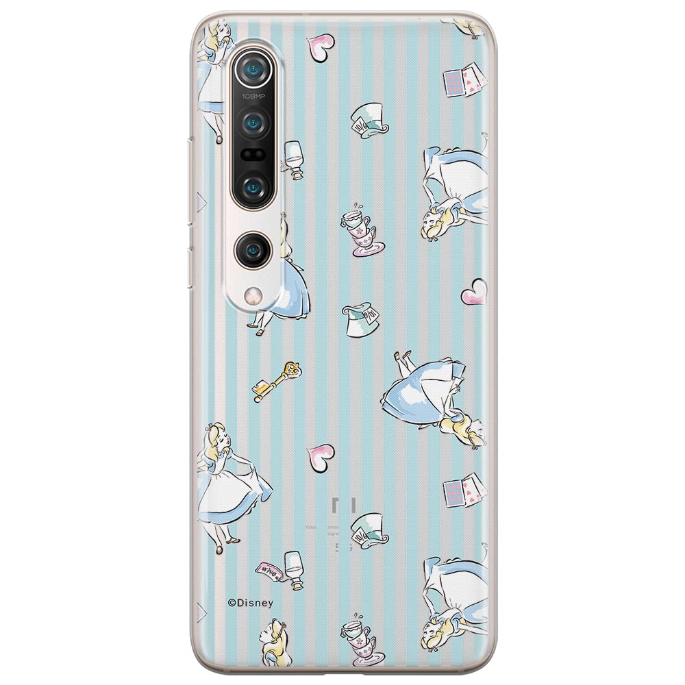 ERT GROUP mobile phone case for Xiaomi MI 10 / MI 10 PRO original and officially Licensed Disney pattern Alice 001 optimally adapted to the shape of the mobile phone, partially transparent — image 1