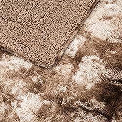 Amazon Basics Fuzzy Faux Fur Sherpa Throw