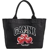 Ganni Women's Medium Trapeze Shopper Cherry Printed Tote