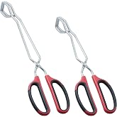 HINMAY Stainless Steel Scissor Tongs 11-Inch and 13-Inch Set, Set of 2