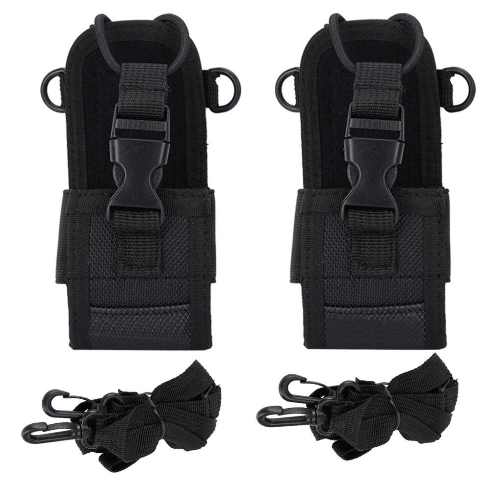2PCS Universal Walkie-talkie Protective Cover,Upgrade Version Nylon Walkie-talkie Protective Cover, Adjustable Wide Shoulder Strap Walkie Talkie Bag
