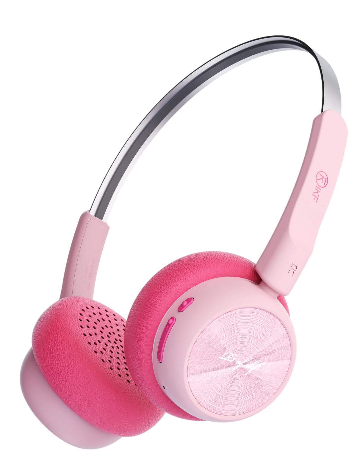 Photo 1 of iKF-R1 Retro Headphones Bluetooth 5.4 Hi-Fi Sound Custom EQ via App 60H Playtime Comfortable Fit Multipoint Connection Lightweight Vintage Headphones (Pink)
