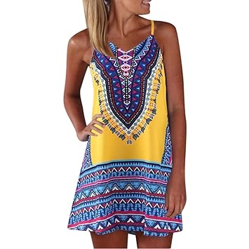 blue and yellow women's dress