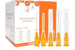 OTWOOI 25 Gauge Needle 1 Inch, Individual Package, Box of 100 Pcs