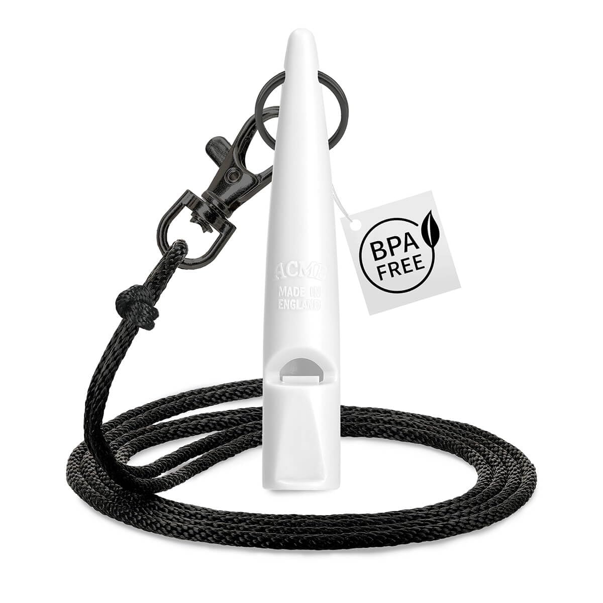 ACME Dog Whistle No. 211.5 + FREE Whistle Band - The Original from England - Loud and Far-Reaching (White)