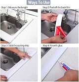 Zayejod 3m Black Silicone Shower Threshold Water Barrier Seal Strip 2.5cm view 8