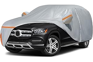 BETERNY Car Cover for 2006-2025 Mercedes Benz GL/GLS Class 450 450d, Waterproof Custom-fit Sun Rain Dust Snow All Weather Protection Outdoor GLS Car Cover with Door Zipper and Cotton Lining-Gray