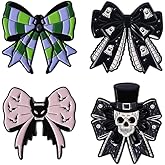 ROFARSO Bow Enamel Pin Set Halloween Gothic Lapel Pins Fashion Brooch Accessory for Backpacks Badges Hats Bags for Women Girls Kids Gift