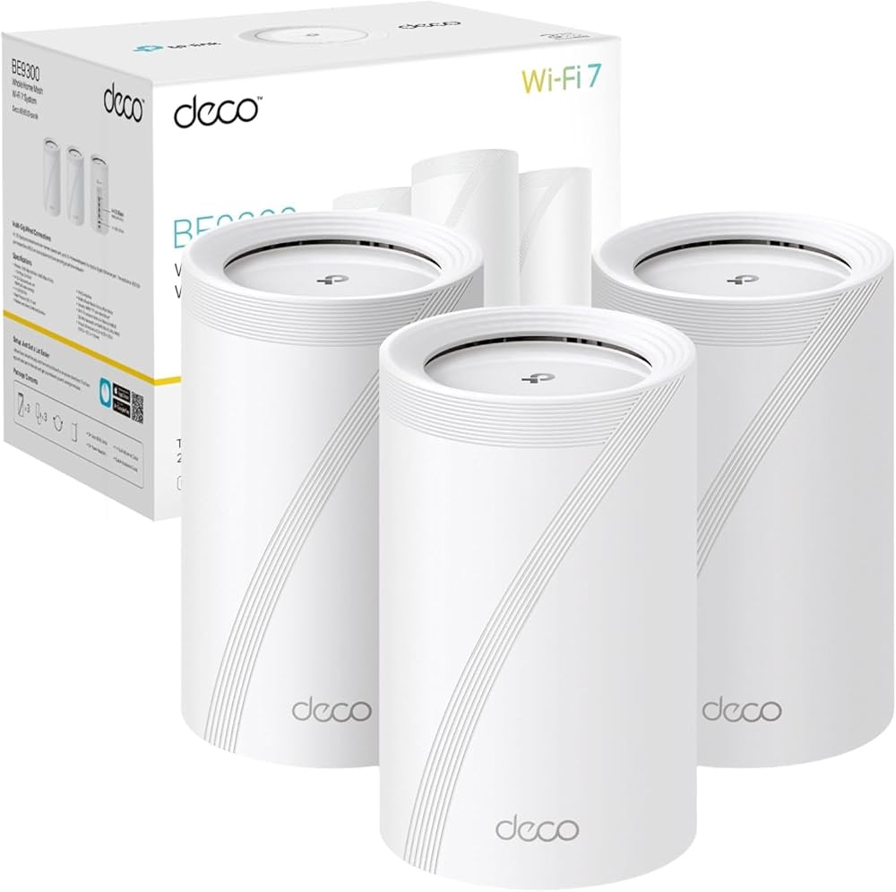 TP-Link Deco BE65 3-Pack WiFi 7 Mesh System 9.3 Gbps 2.5G Ports