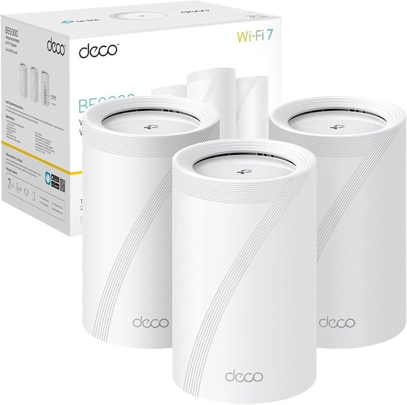 TP-Link Deco BE65 3-Pack WiFi 7 Mesh System 9.3 Gbps 2.5G Ports