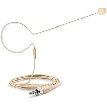 YXG Beige Headworn Earset Microphone For Sennheiser Wireless Systems - Over-Ear Hanging Mic With 3.5mm Plug