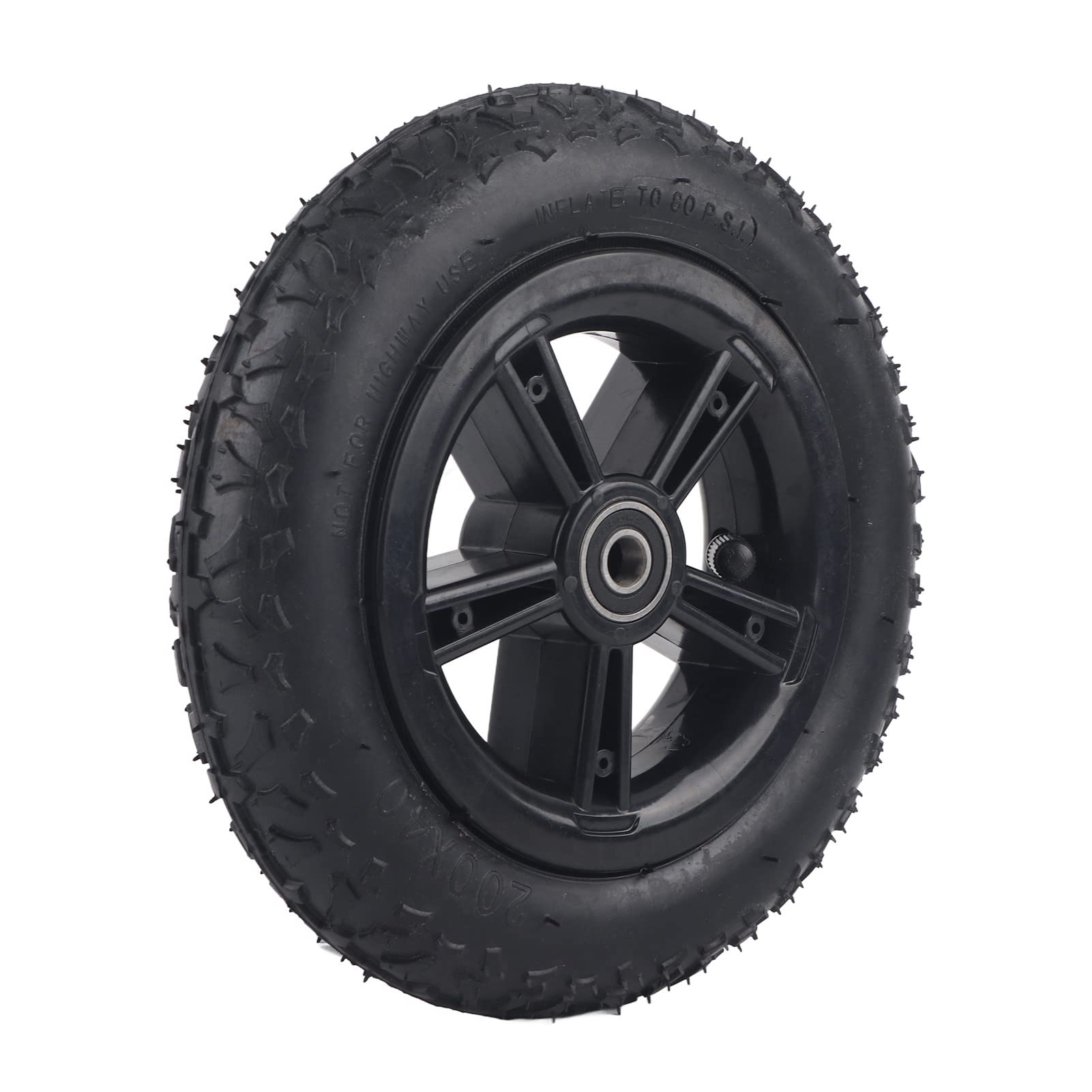 VGEBY Wheel Tire, 8in Rubber Durable Stable Electric Scooter Tire with Wheel Hub Inflation Rubber Tyre Replacement 200x40 Electric Scooter
