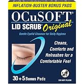 OCuSOFT Lid Scrub Original Eyelid Cleanser Inflation Buster &ndash; 30 + 5 Count | Gentle Pre-Moistened Pads for Daily Eyelid Hygiene