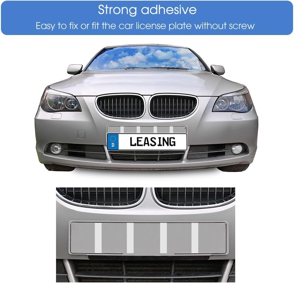 FEPITO 30 Pack Number Plate Sticky Foam Pads for Car License Number Plate Fixing Self-adhesive Double Sided - Image 5