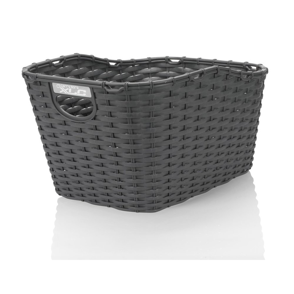 XLC Unisex – Adult's BA-B07 Polyrattan Basket, Charcoal, standard size