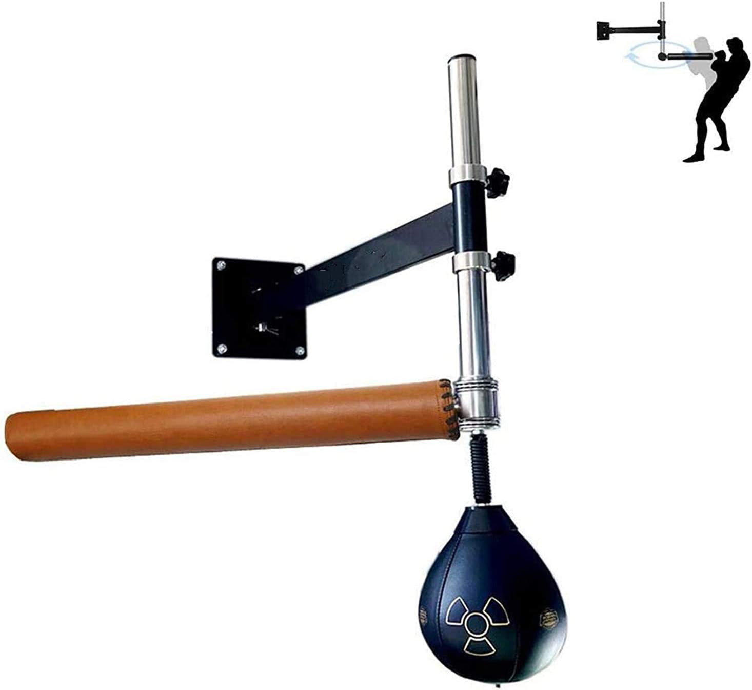 Wall Mount Boxing Speed Trainer Punching Spinning Bar, Boxing Speed