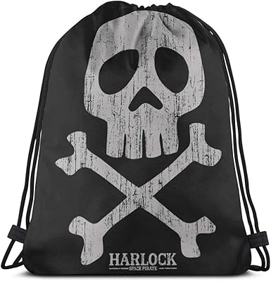 Amazon Com Yasia Captain Harlock Anime Manga Skull Drawstring Amazon Com Yasia Captain Harlock Anime Manga Skull Drawstring