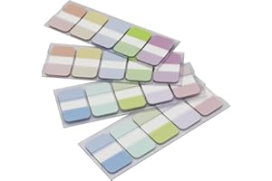 ANDOCA Tabs Flags Assorted Colors, 0.98 x 1.71 Inch Sticky Tabs, Easy to Post, 4 On-The-Go Dispensers/Pack, 400 Pages Total