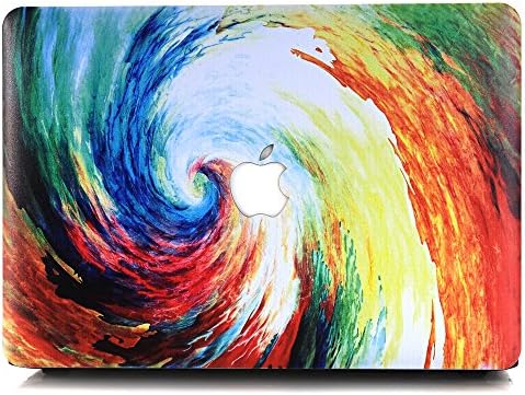 Neway 2 in 1 bundle Art Fashion Leatherette Top Surface Rubberized Snap-On Hard Cover Case for Apple Macbook,With keyboard Cover,Mac Pro 13" with CD-ROM(A1278),Colour:YH-4(Colorful Vortex)