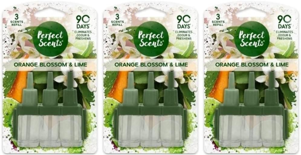 Perfect Scents Plug In Refill 3 Packs 3x20ml Orange Blossom Lime 3volution