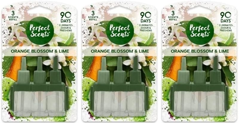 Perfect Scents Plug In Refill 3 Packs 3x20ml Orange Blossom Lime 3volution
