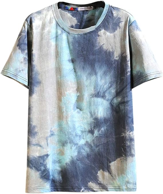 Amazon Glennoky メンズ Tシャツ 夏服 タイダイ染め スウェット Tシャツ おしゃれ 大きいサイズ カットソートップス ゆったり カジュアル ルオーバー タンクトップ シャツ トップス 人気 快適 夏 春秋 Tシャツ カットソー 通販