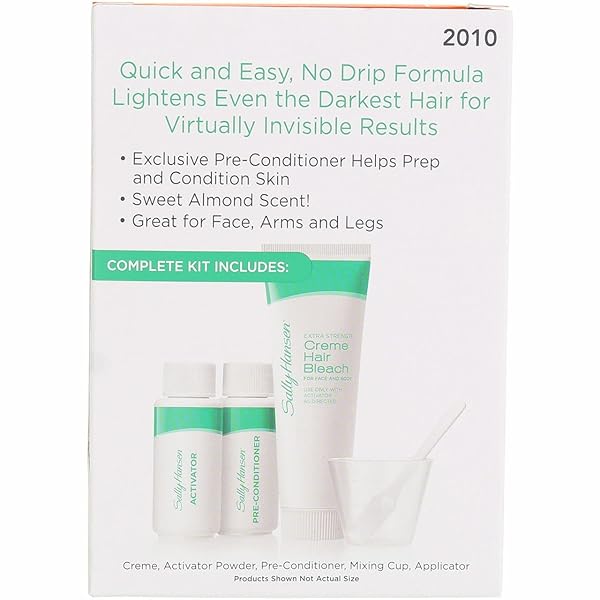 SALLY HANSEN EXTRA STRENGTH CRÈME BODY BLEACH KIT | FACE & BODY HAIR LIGHTENING CREAM WITH ALOE | COMPLETE BLEACH SYSTEM (PACKAGE MAY VARY)