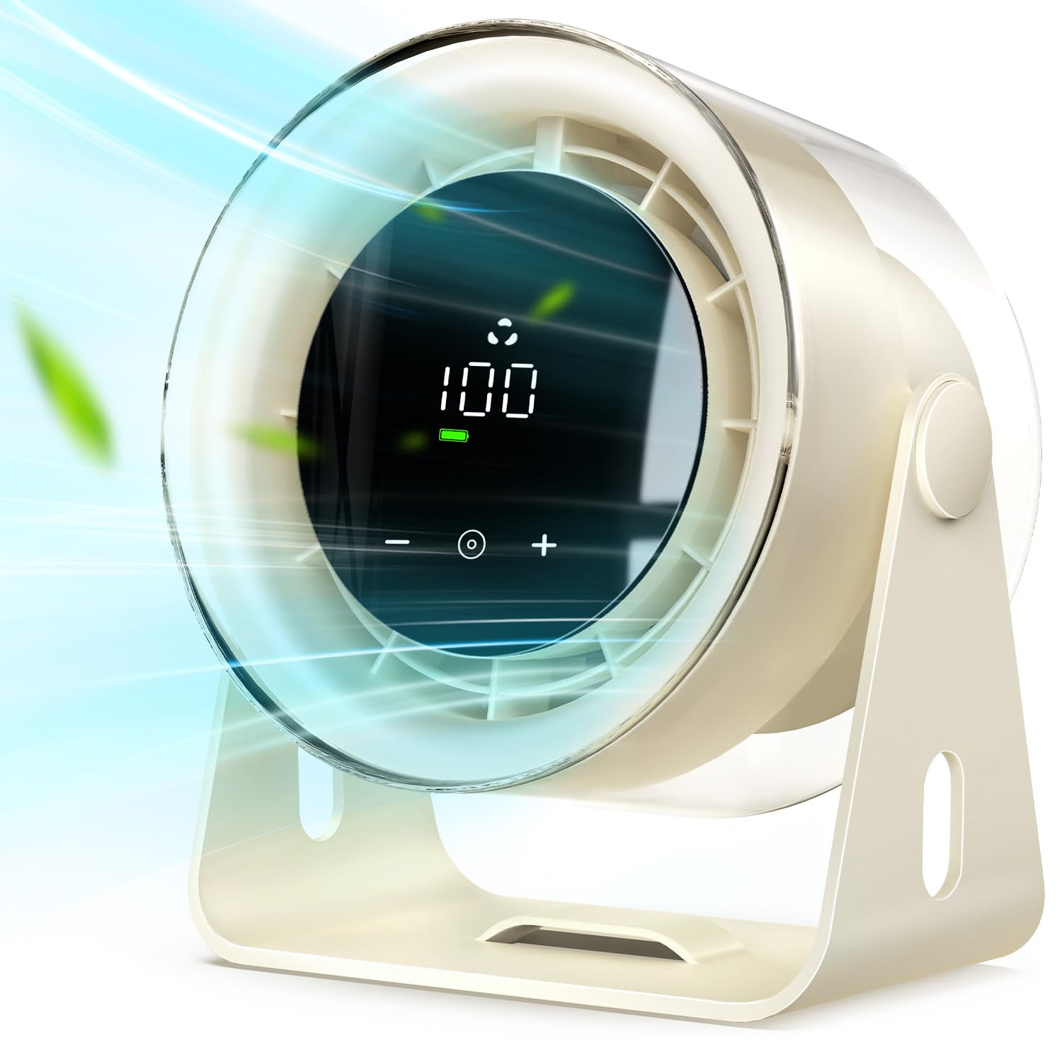 EasyAcc Desk Fan With Battery Powered, Quiet, 100