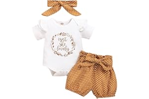 Aoswep Baby Girl Clothes Infant Newborn Girl Outfits Summer Clothes Romper Short