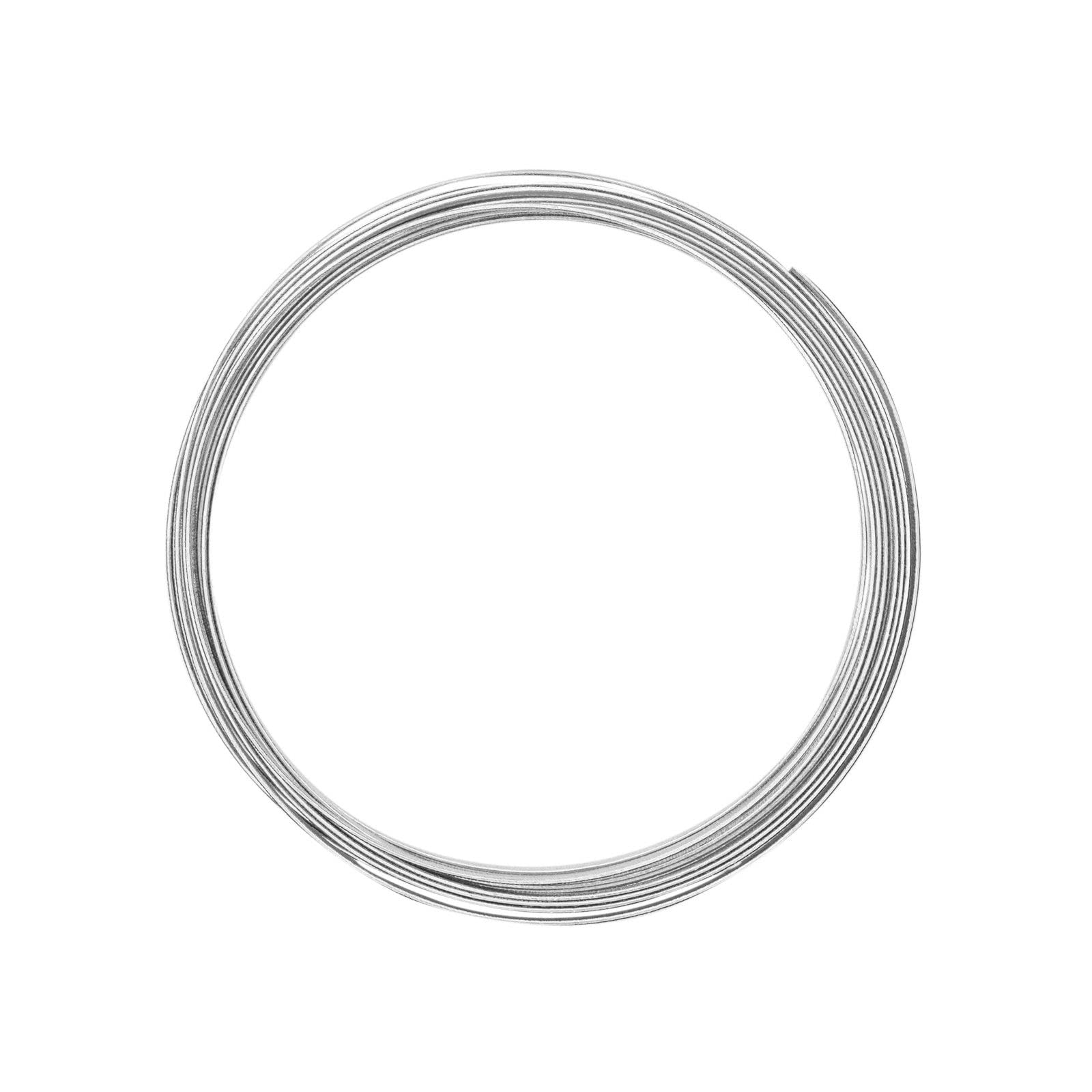 Vaessen Creative Aludraht Prägung Flach Schmuck 5 x 1 mm x 5 m, Biegsam Schmuckdraht, Aluminium, Silber, 500 x 0.5 x 0.1 cm, Silver