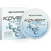 KastKing Kovert 100% Fluorocarbon Fishing Line - Clear Fishing Leader | Ultra Low Visibility, Extreme Clarity, Fast Sinking, Strong Knot Strength, Shock Resistant, Abrasion Resistant