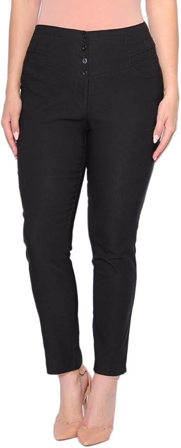 black womens skinny trousers
