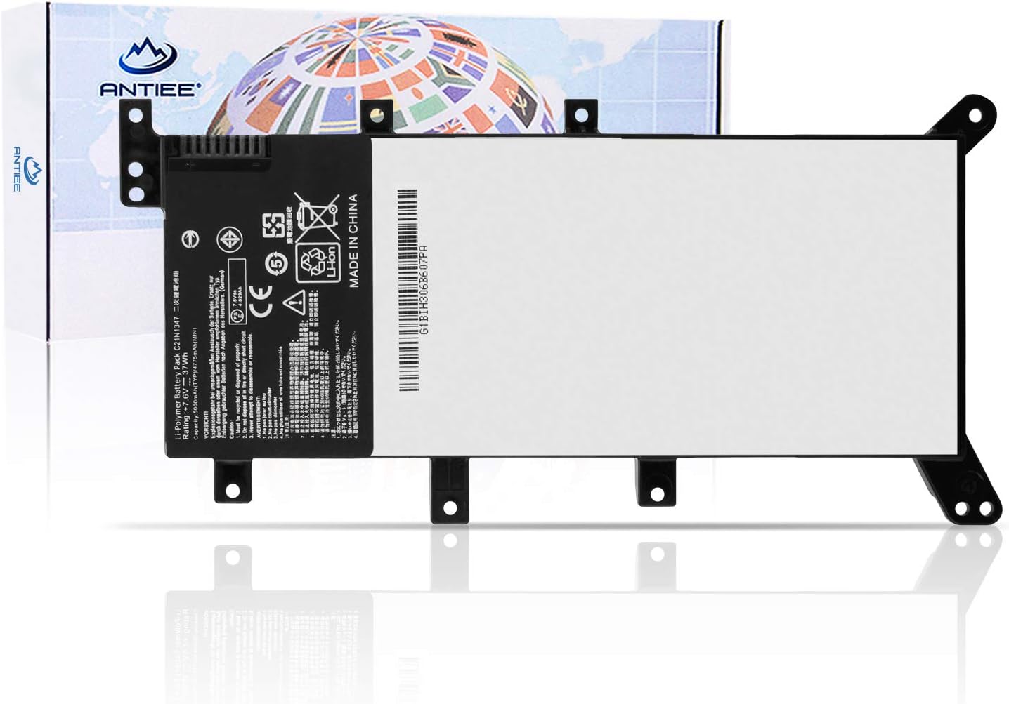 ANTIEE C21N1347 Battery for ASUS A555L F555LN K555L K555LA K555LB K555LD K555LF K555LJ K555LN K555LP R556L R556LA R556LB R556LD R556LN R556LP X555L X555LA X555LB X555LD X555LN