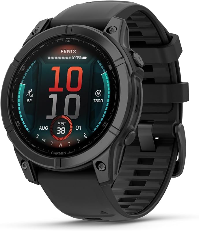 Garmin fēnix ​​e - 47mm - relógio gps multiesportivo de alto desempenho com tela sensível ao toque amoled, frequência cardíaca, mapas e até 10 dias de autonomia, cinza aço