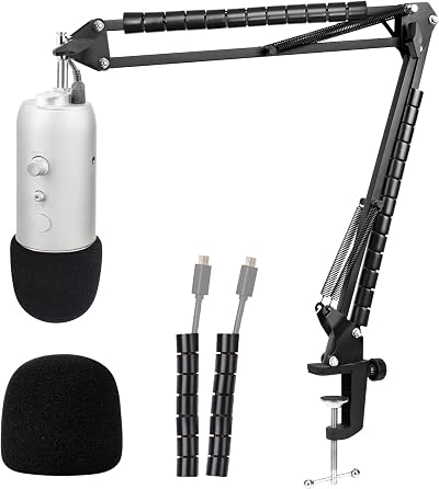 YOUSHARES Blue Yeti Mic Stand with Pop Filter Suspension Arm Pro by YOUSHARES