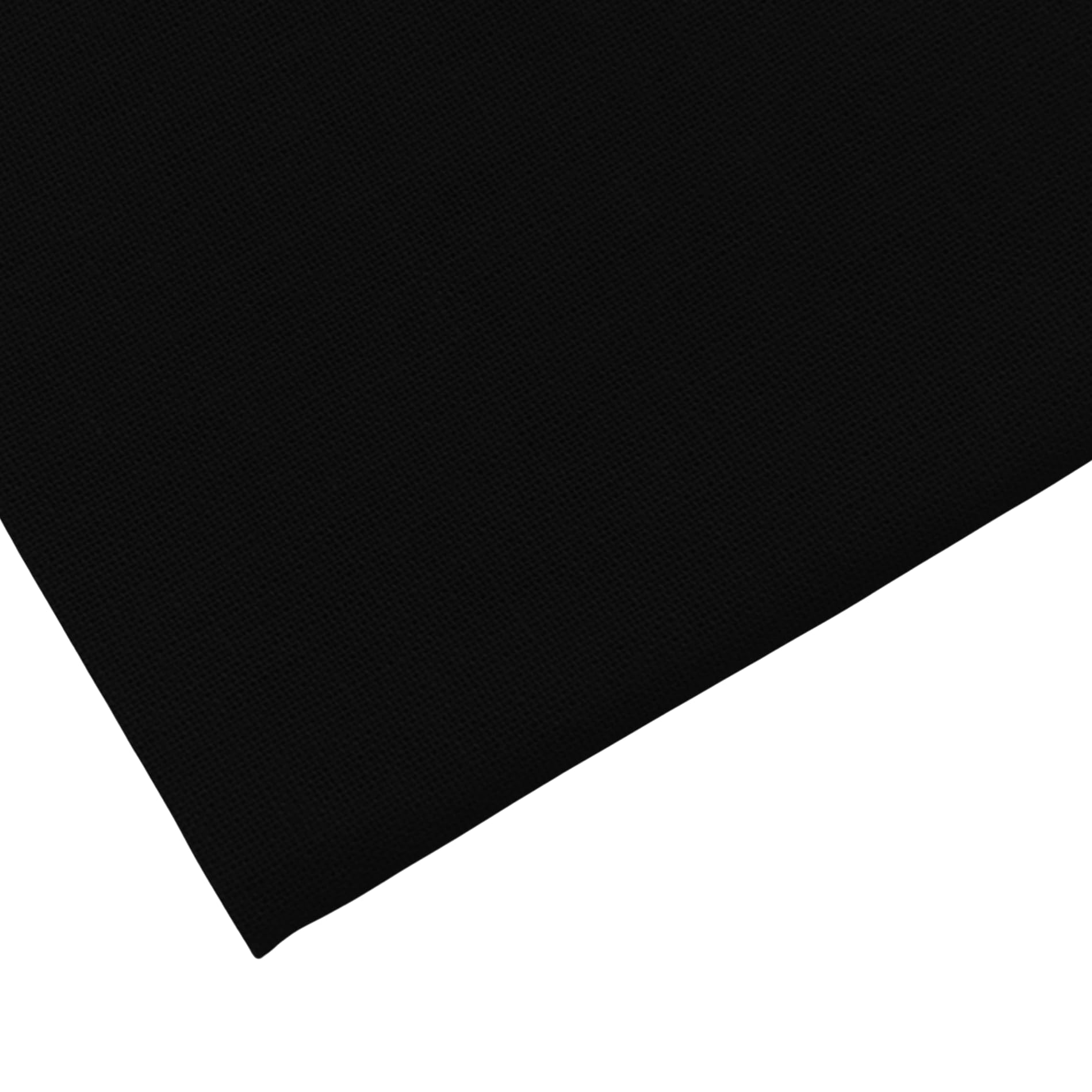 Plain Black Fabric, 100% Cotton, Extra Wide (150 CM) - Ideal for Arts & Crafts, Dressmaking, Quilting, Sewing, Bedding, Pillowcases, Bunting - Soft, Durable, Quality Cotton Material by JMW.®