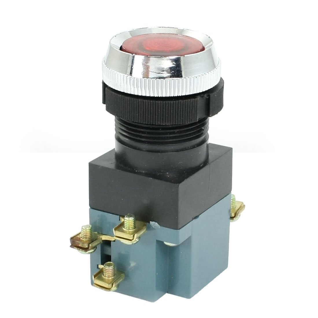 Sourcingmap AC 600V 10A Indicator Light I/O Start Stop Momentary Push Button Switch