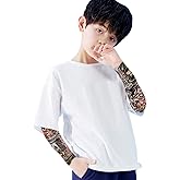 Coralup Toddler Boys Cotton T-Shirt with Tattoo Sleeve Fashion Tops 1-6 Years