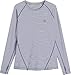 Coolibar UPF 50+ Women's Long Sleeve Fitness Shirt - Sun Protective (Medium- Midnight Blue/ White Stripe)
