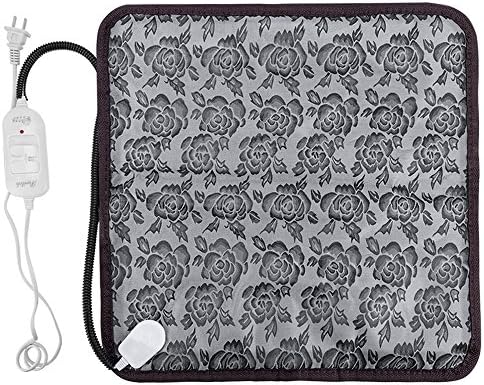 Pet Heating Pad, Dog Cat Electric Heating Pad Waterproof Adjustable Warming Mat with Chew Resistant Steel Cord 17.7"x17.7"