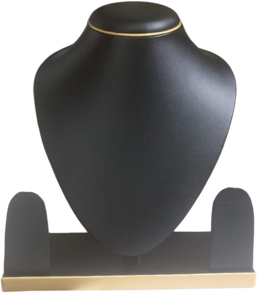 Aumni Crafts Jewellery Necklace Display Stand with MDF Base and Acrylic 10inch Mannequin Black (Sold as 1 Piece)