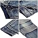 Feinste Men's Slim Fit Distressed Denim Biker Jeans (32W, Blue)